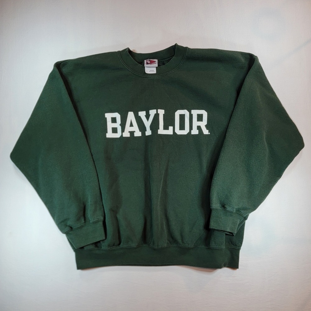 Y2K Campus Specialties Baylor Bears Sweatshirt Mens XL Green Crewneck College